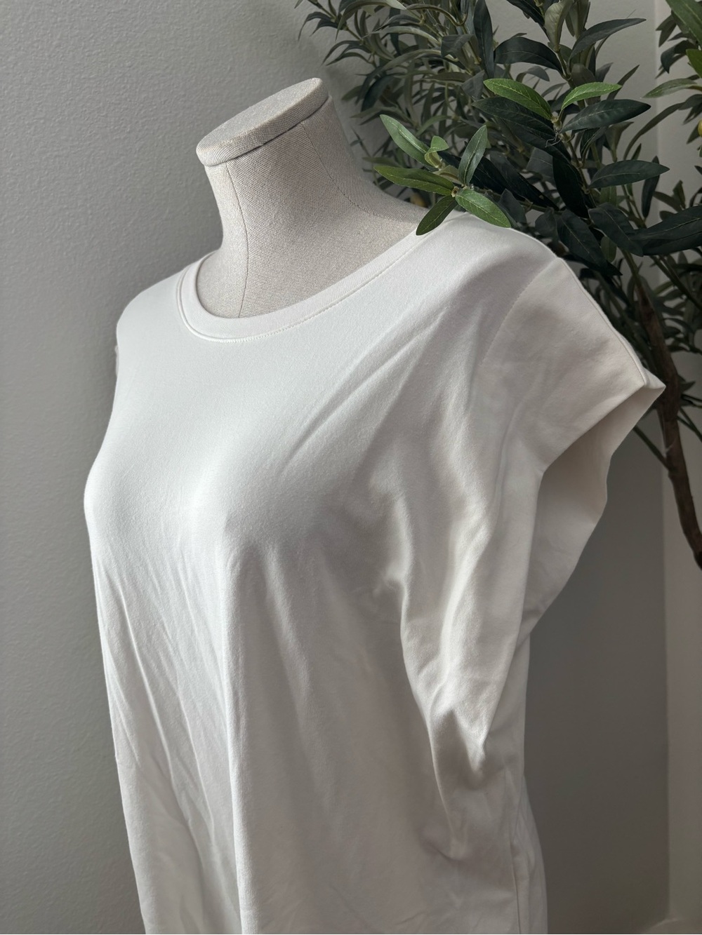 A new day Casual White Tee Shirt Dress - Picture 3 of 3